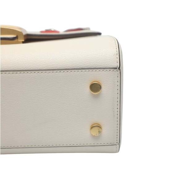 Kate Spade Katie Heart Embellished Small Top Leather Bag in White